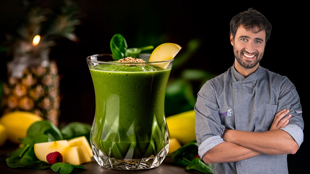 curso-Smoothie-de-manzana-verde-con-frutas-y-verduras-escuela-online-Sweetit-academy-profesor-Jorge-Saludable-bakeoff