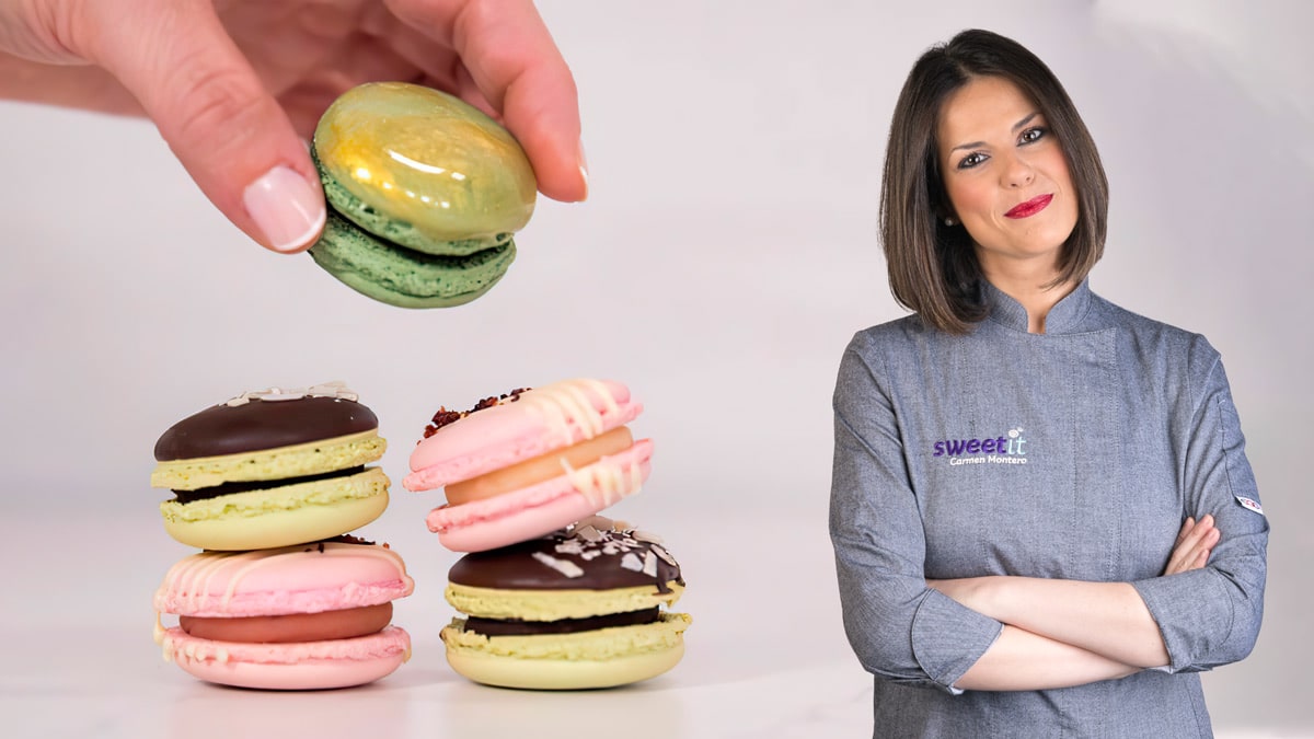 Carmen-montero-mayte-rodriguez-paolo-temesio-toni-rodriguez-academy-jorge-saludable-bakeoff-maribel-rios-curso-online-sweetit-academy-macarons-espejo-caramelo-decorar-tarta-torta-chocolate